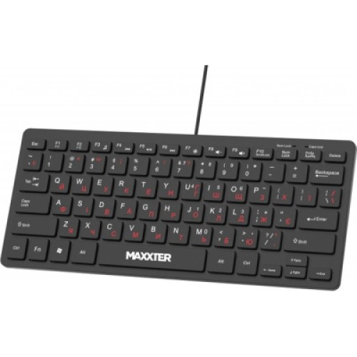 Клавиатура Maxxter KBM-C01B-UA USB UA Black (KBM-C01B-UA)