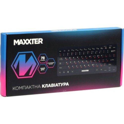 Клавиатура Maxxter KBM-C01B-UA USB UA Black (KBM-C01B-UA)
