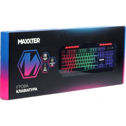 Клавиатура Maxxter KBG-UML-02B-UA USB UA Black (KBG-UML-02B-UA)