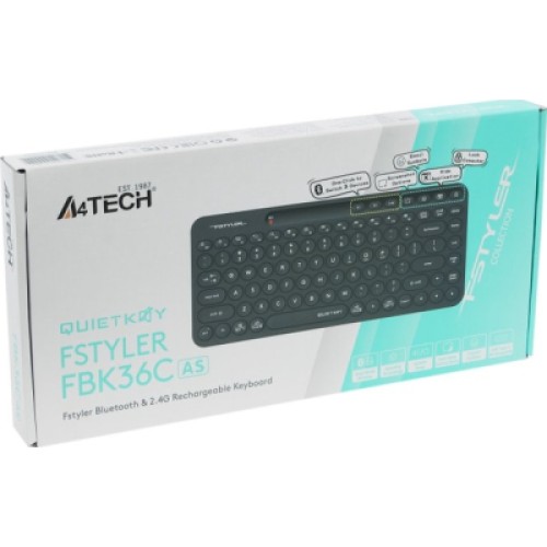 Клавиатура A4Tech FBK36C Wireless/Bluetooth Black (4711421000222)