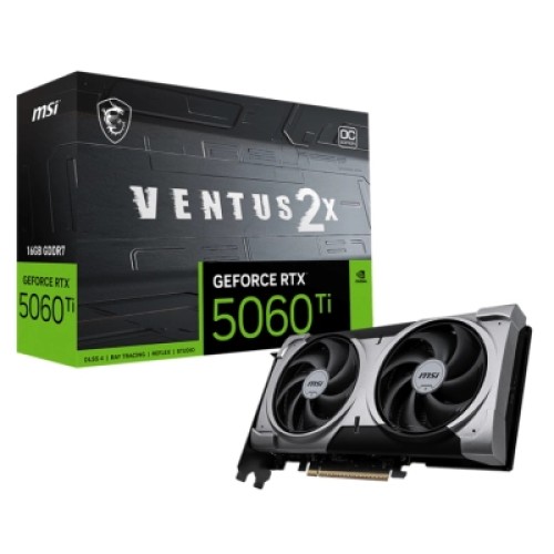 Видеокарта MSI GeForce RTX5060Ti 16Gb VENTUS 2X OC PLUS (RTX 5060 Ti 16G VENTUS 2X OC PLUS)
