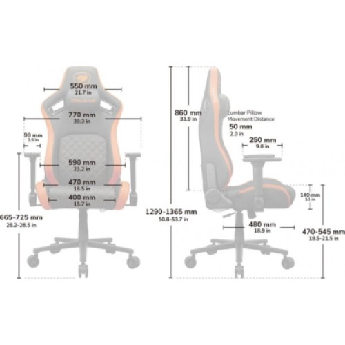 Кресло игровое Cougar Defensor Gray F