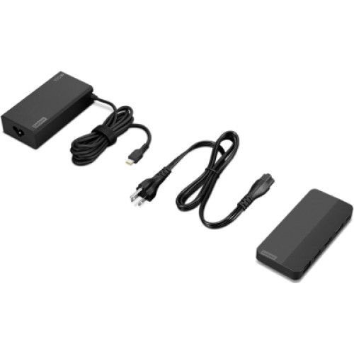 Порт-репликатор Lenovo USB-C Dual Display Travel Dock (w/ adapter) (40B90100EU)