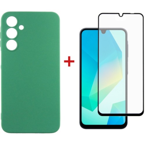 Чехол для мобильного телефона Dengos Samsung Galaxy A16 Soft + glass (Mint) (DG-KM-134)