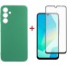 Чехол для мобильного телефона Dengos Samsung Galaxy A16 Soft + glass (Mint) (DG-KM-134)