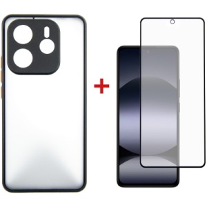 Чехол для мобильного телефона Dengos Xiaomi Redmi Note 14 4G Matte + glass (Black) (DG-KM-135)