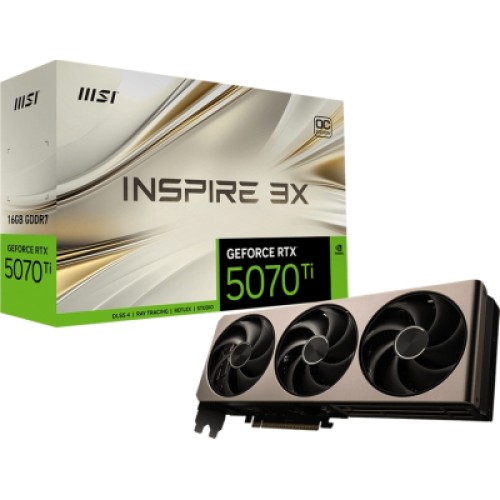 Видеокарта MSI GeForce RTX5070 Ti 16GB INSPIRE 3X OC (RTX 5070 Ti 16G INSPIRE 3X OC)