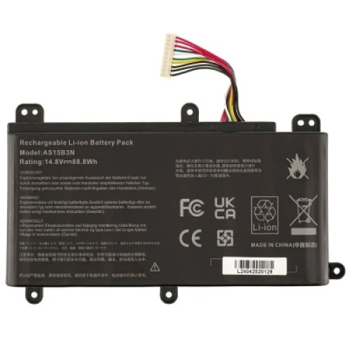 Аккумулятор для ноутбука Acer AS15B3N, 5200mAh (77Wh), 8cell, 14.8V, Li-ion AlSoft (A71013)