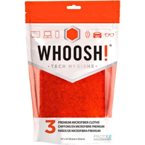 Салфетки Whoosh! Screen Shine 3 PACK CLOTHS, microfiber, 35х35cm (1FGCL3COM)