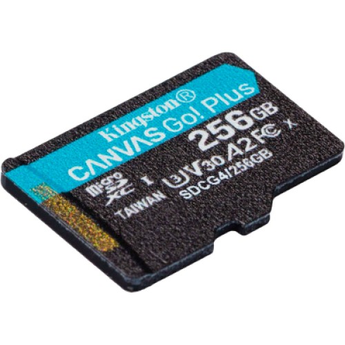 Карта памяти Kingston 256GB microSDXC сlass 10 UHS-I U3 V30 A2 Canvas Go Plus G4 (SDCG4/256GBSP)