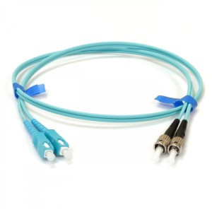 Оптический патчкорд ST/UPC-SC/UPC MM(G50-OM3) Duplex 10м black CMS (UPC-10STSC(MM)D(ON)BK)