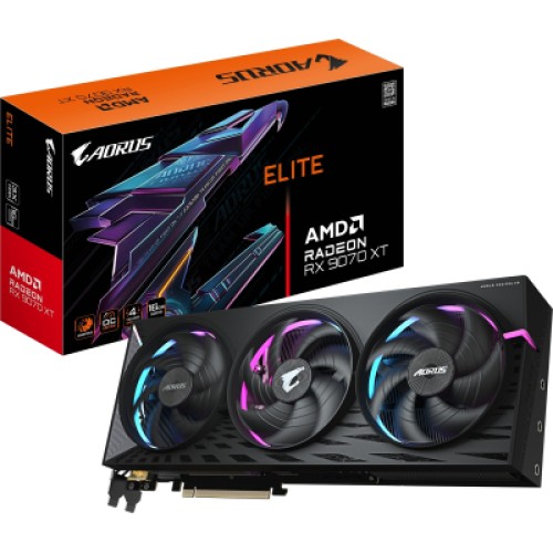 Видеокарта GIGABYTE Radeon RX 9070 XT 16Gb AORUS ELITE (GV-R9070XTAORUS E-16GD)