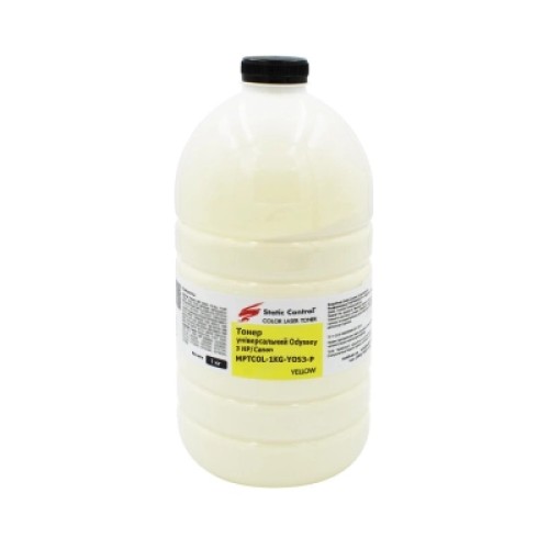 Тонер HP/Canon MPTCOL OS3 1 кг yellow (фасовка) Static Control (MPTCOL-1KG-YOS3-P)