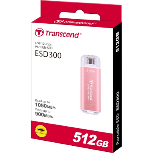 Накопитель SSD USB Type-C 512GB ESD300 Transcend (TS512GESD300P)
