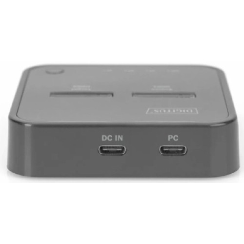 Док-станция для накопителей Digitus Dual M.2 NVMe SSD USB Type-C 3.2 Black (DA-71545)