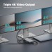 Порт-репликатор Digitus USB-C > 2xHDMI/DP/2xUSB-A/USB-C/SD/MicroSD/RJ54/DC/Audio (DA-70917)