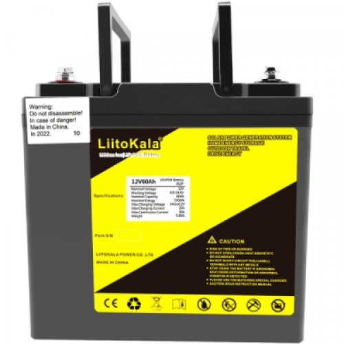 Батарея LiFePo4 Liitokala LiFePO4 12V-60Ah LCD (12V60Ah LiFePO4 LCD)
