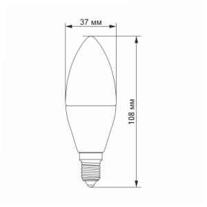 Лампочка Videx LED C37h 4.9W E14 4100K (VL-C37h-49144)
