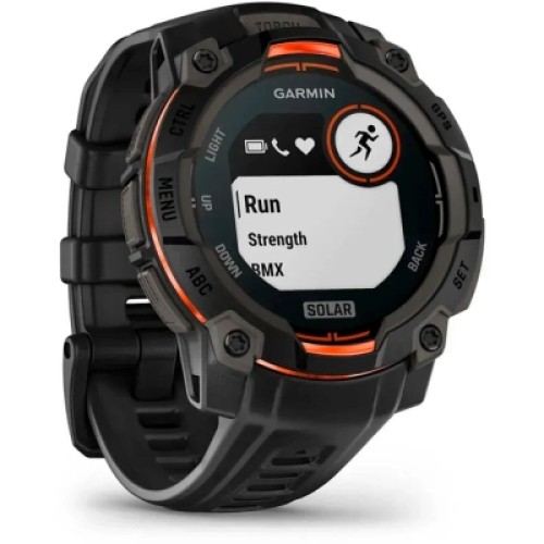 Смарт-часы Garmin Instinct 3, 45mm, Solar, Black Bezel with Black Band, GPS смарт-годинник (010-02934-00)