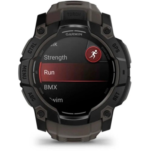 Смарт-часы Garmin Instinct 3, 50mm, AMOLED, Black Bezel with Charcoal Band, GPS смарт-годинник (010-03020-00)