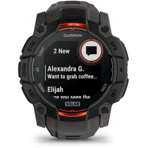 Смарт-годинник Garmin Instinct 3, 50mm, Solar, Black Bezel with Charcoal Band, GPS смарт-годинник (010-02935-00)