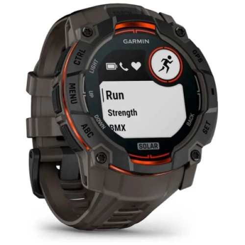 Смарт-часы Garmin Instinct 3, 50mm, Solar, Black Bezel with Charcoal Band, GPS смарт-годинник (010-02935-00)