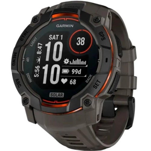 Смарт-часы Garmin Instinct 3, 50mm, Solar, Black Bezel with Charcoal Band, GPS смарт-годинник (010-02935-00)