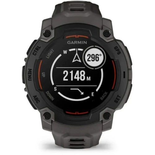 Смарт-часы Garmin Instinct E, 45 mm, Black Bezel with Charcoal Band, GPS смарт-годинник (010-02933-00)