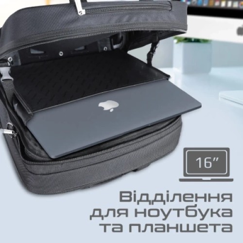 Сумка для ноутбука Promate 16" Persona-TR Black (persona-tr.black)