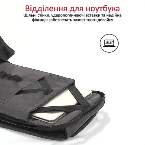 Рюкзак для ноутбука Promate 16" Defender Black (defender-16.black)