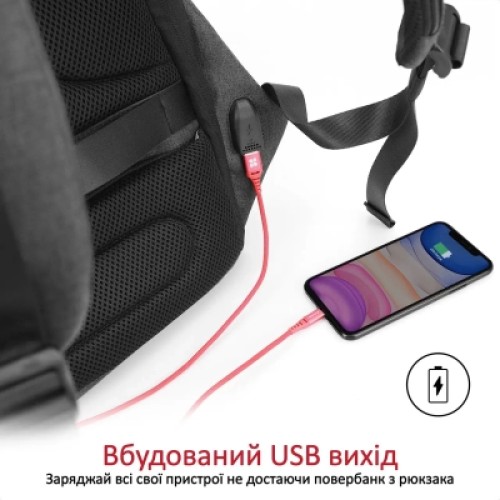 Рюкзак для ноутбука Promate 16" Defender Black (defender-16.black)