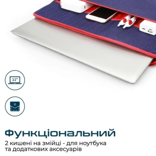 Чехол для ноутбука Promate 11" Portfolio-S Blue (portfolio-s.blue)