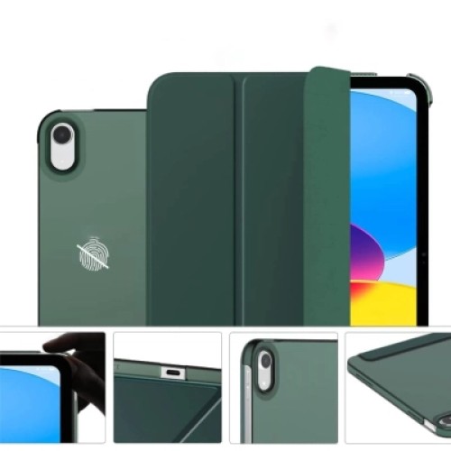 Чехол для планшета BeCover Tri Fold Hard Apple iPad 10.9" (2022/2024)/iPad (А16) 2025 11" Dark Green (713319)