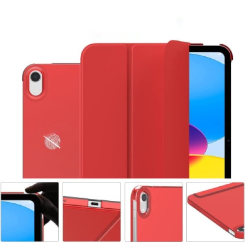 Чехол для планшета BeCover Tri Fold Hard Apple iPad 10.9" (2022/2024)/iPad (А16) 2025 11" Red (713320)
