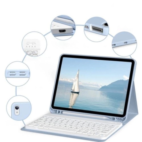 Чехол для планшета BeCover with keyboard Apple iPad Mini 6 2021 Light Blue (712989)