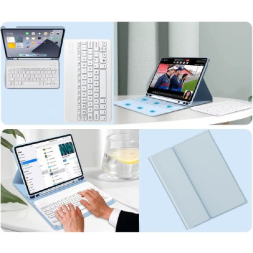 Чехол для планшета BeCover with keyboard Apple iPad Mini 6 2021 Light Blue (712989)