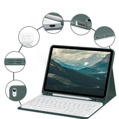Чехол для планшета BeCover with keyboard Apple iPad Mini 7 2024 Dark Green (712993)