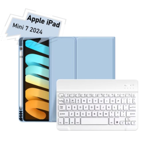 Чехол для планшета BeCover with keyboard Apple iPad Mini 7 2024 Light Blue (712995)