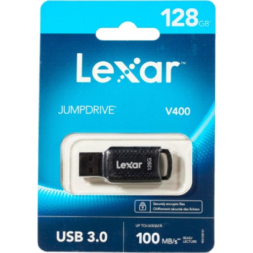 USB флеш накопитель Lexar 128GB JumpDrive V400 Black USB 3.0 (LJDV400128G-BNBNG)