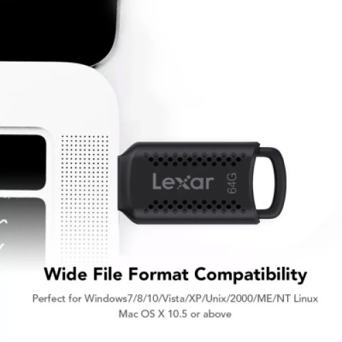 USB флеш накопитель Lexar 64GB JumpDrive V400 Black USB 3.0 (LJDV400064G-BNBNG)