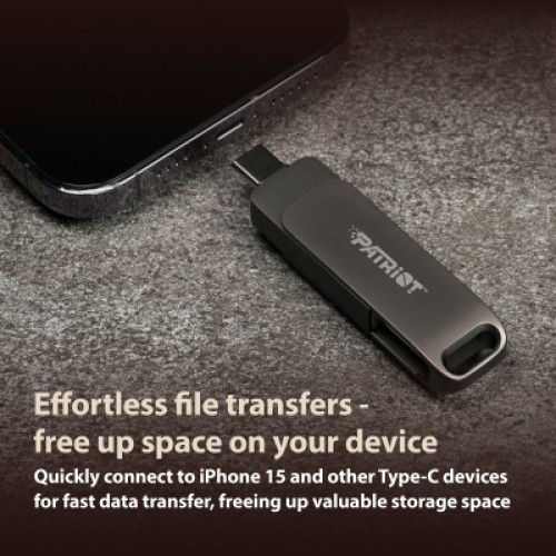 USB флеш накопитель Patriot 128GB Rage R550 Matte Black USB 3.2/Type-C (PE128GR550DSAD)