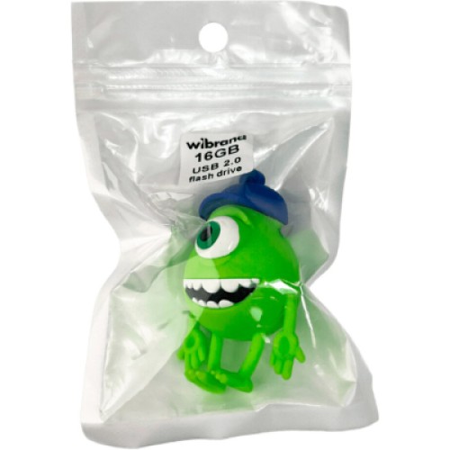 USB флеш накопитель Wibrand 16GB Mike Wazowski Green USB 2.0 (WI2.0/MW16G)