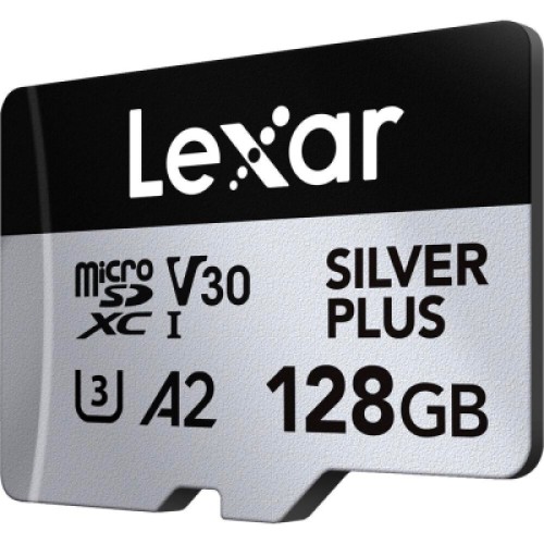 Карта памяти Lexar 128GB microSDXC class 10 UHS-I U3 V30 A2 Professional Silver (LMSSIPL128G-BNANG)