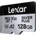 Карта памяти Lexar 128GB microSDXC class 10 UHS-I U3 V30 A2 Professional Silver (LMSSIPL128G-BNANG)
