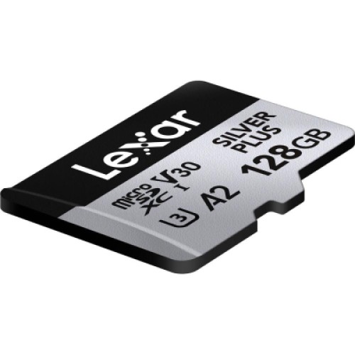 Карта памяти Lexar 128GB microSDXC class 10 UHS-I U3 V30 A2 Professional Silver (LMSSIPL128G-BNANG)