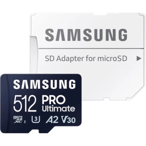 Карта памяти Samsung 512GB microSDXC class 10 UHS-I U3 V30 A2 Pro Ultimate (MB-MY512SA/WW)
