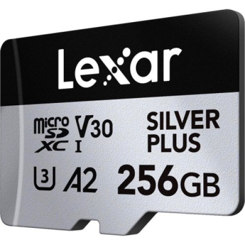 Карта памяти Lexar 256GB microSDXC class 10 UHS-I U3 V30 A2 Professional Silver (LMSSIPL256G-BNANG)