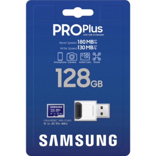 Карта памяти Samsung 512GB microSDXC class 10 UHS-I U3 V30 Pro Plus (MB-MD512SB/WW)