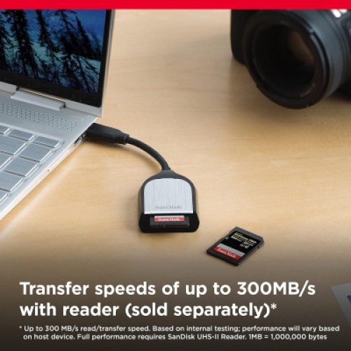 Карта памяти SanDisk 128GB SD class 10 UHS-II U3 V90 Extreme Pro (SDSDXDM-128G-GN4IN)