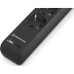Сетевой удлинитель REAL-EL RS-PROTECT 605 3m, black (EL122300041)